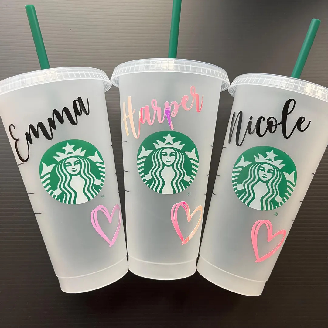 Custom Heart Starbucks Cup| Personalized Starbucks Cup | Custom Starbucks Cold Cup With Name | Gi... | Etsy (US)