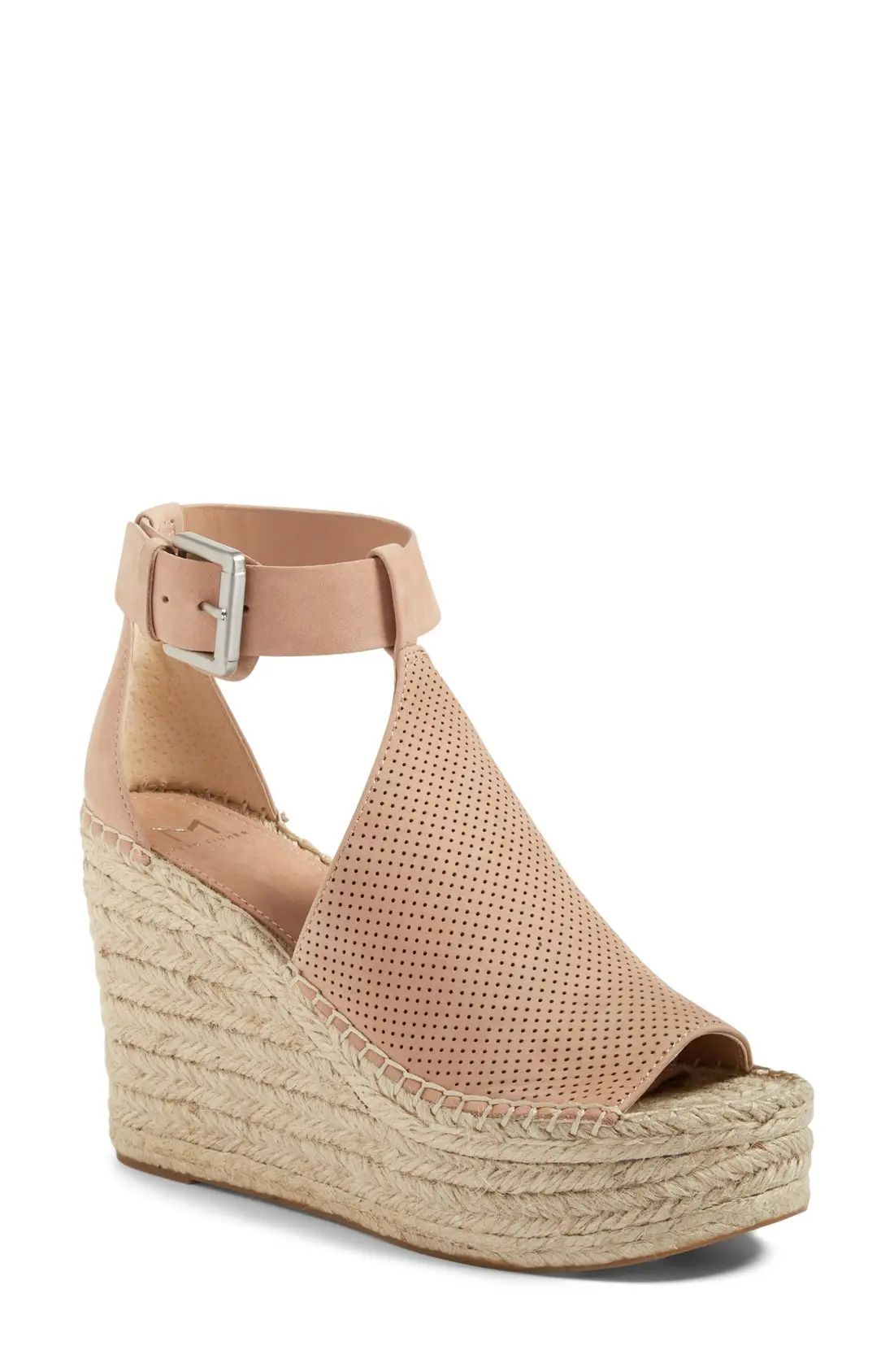 Annie Perforated Espadrille Platform Wedge | Nordstrom