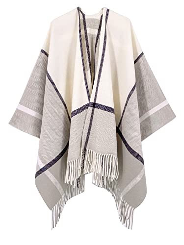 Moss Rose Women's Shawl Wrap Open Front Poncho Cape for Fall Winter Holiday | Amazon (US)