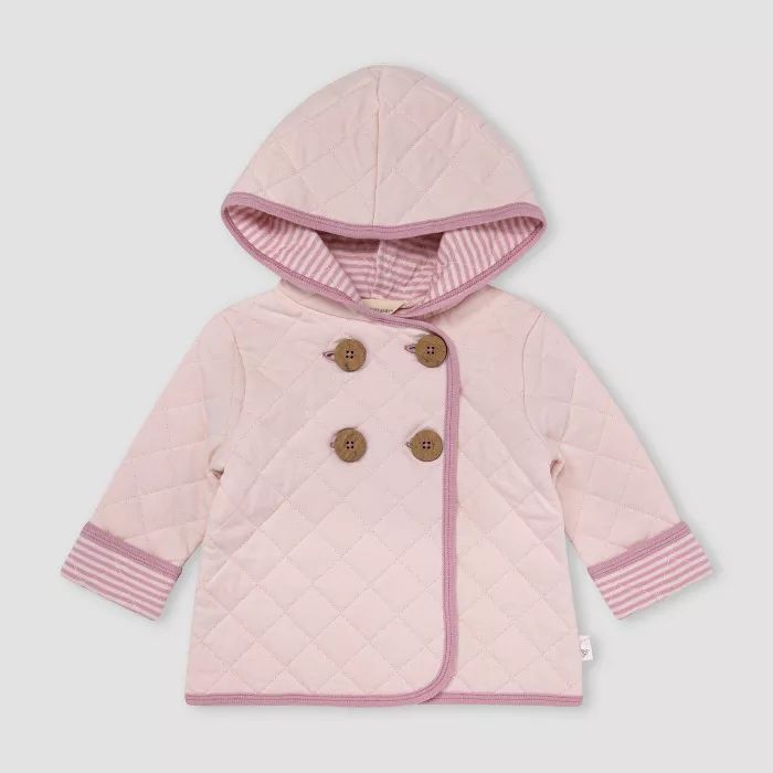 Burt's Bees Baby® Baby Girls' Quilted Jacket - Light Pink | Target