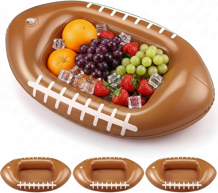 Remerry 4 Pack Inflatable Football Beverage Cooler 8.5'' Football Party Serving Bar Ice Buffet Fo... | Amazon (US)