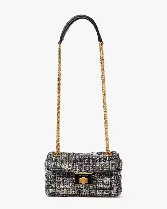 Evelyn Sequin Tweed Small Shoulder Crossbody | Kate Spade (US)
