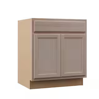Recessed Panel 30 in. W x 24 in. D x 34.5 in. H Assembled Sink Base Cabinet in Unfinished | The Home Depot
