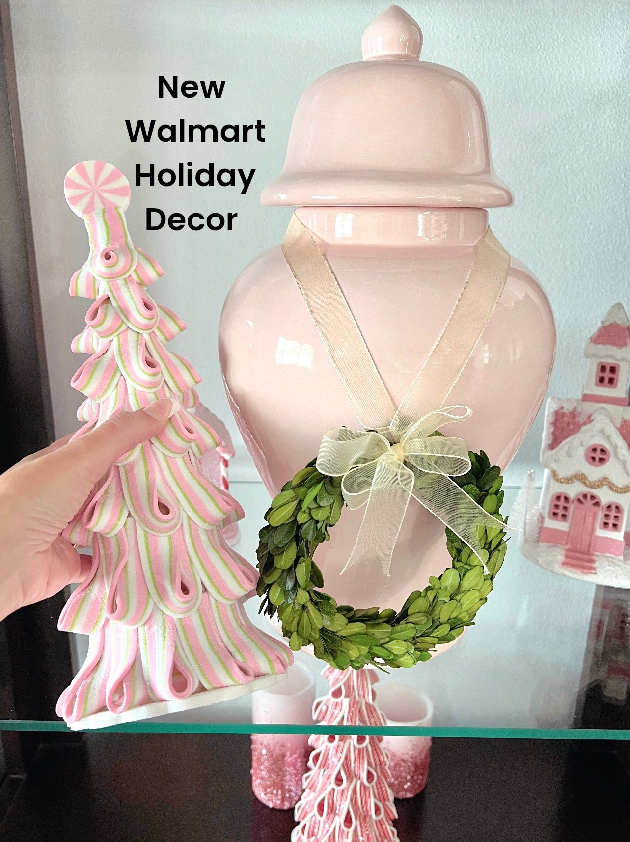 I am LOVING the new holiday trees from Walmart. I ordered 2 and they are the most beautiful pink, white and green. This peppermint tree stands 13.5 inches tall.

They match my pink ginger jars perfectly!


Peppermint Candy Christmas Tree, ginger jar, boxwood wreaths, Holiday Home decor



#LTKSeasonal #LTKFamily #LTKStyleTip #LTKParties #LTKFindsUnder100 #LTKOver40 #LTKHalloween #LTKU #LTKSaleAlert #LTKFindsUnder50 #LTKHome