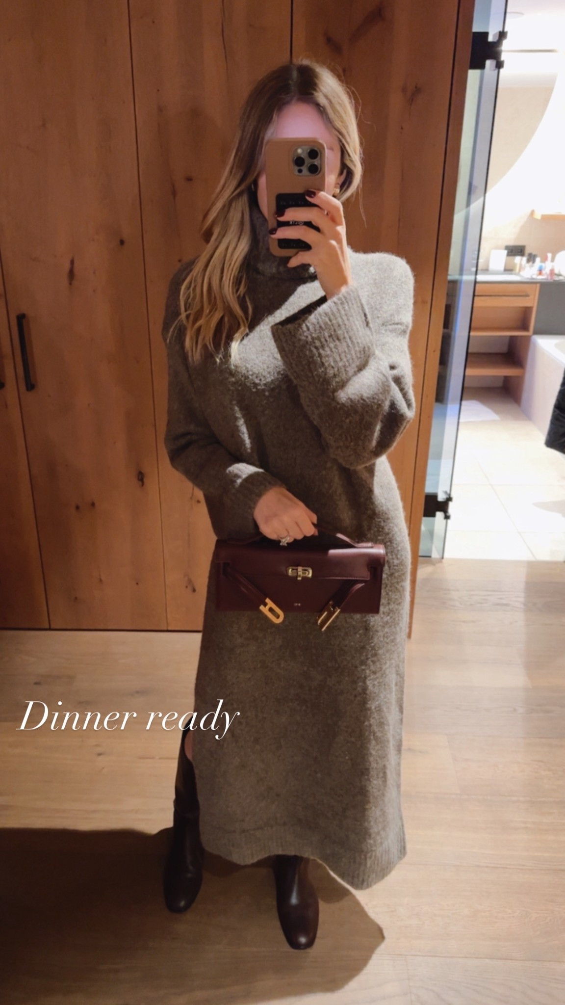 Dinner outfit! 
This dress is gorgeous, super elegant, and warm.
Fits true to size and I’m wearing size small 
Winter outfit 
Holiday outfit 
Snow outfit 

#LTKgrwm #LTKootd #LTKU