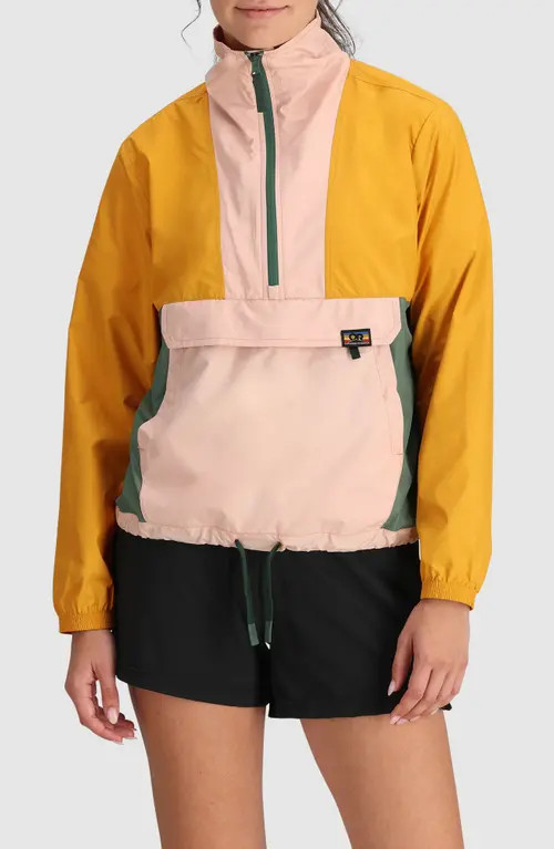 Outdoor Research Swiftbreaker Water Resistant Windbreaker Anorak in Sienna/Caramel/Balsam at Nordstrom, Size X-Small | Nordstrom
