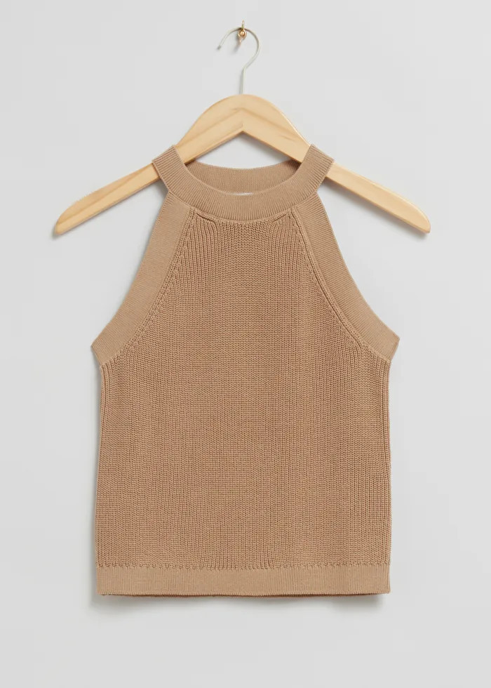 Fitted Halter Knit Top | & Other Stories US
