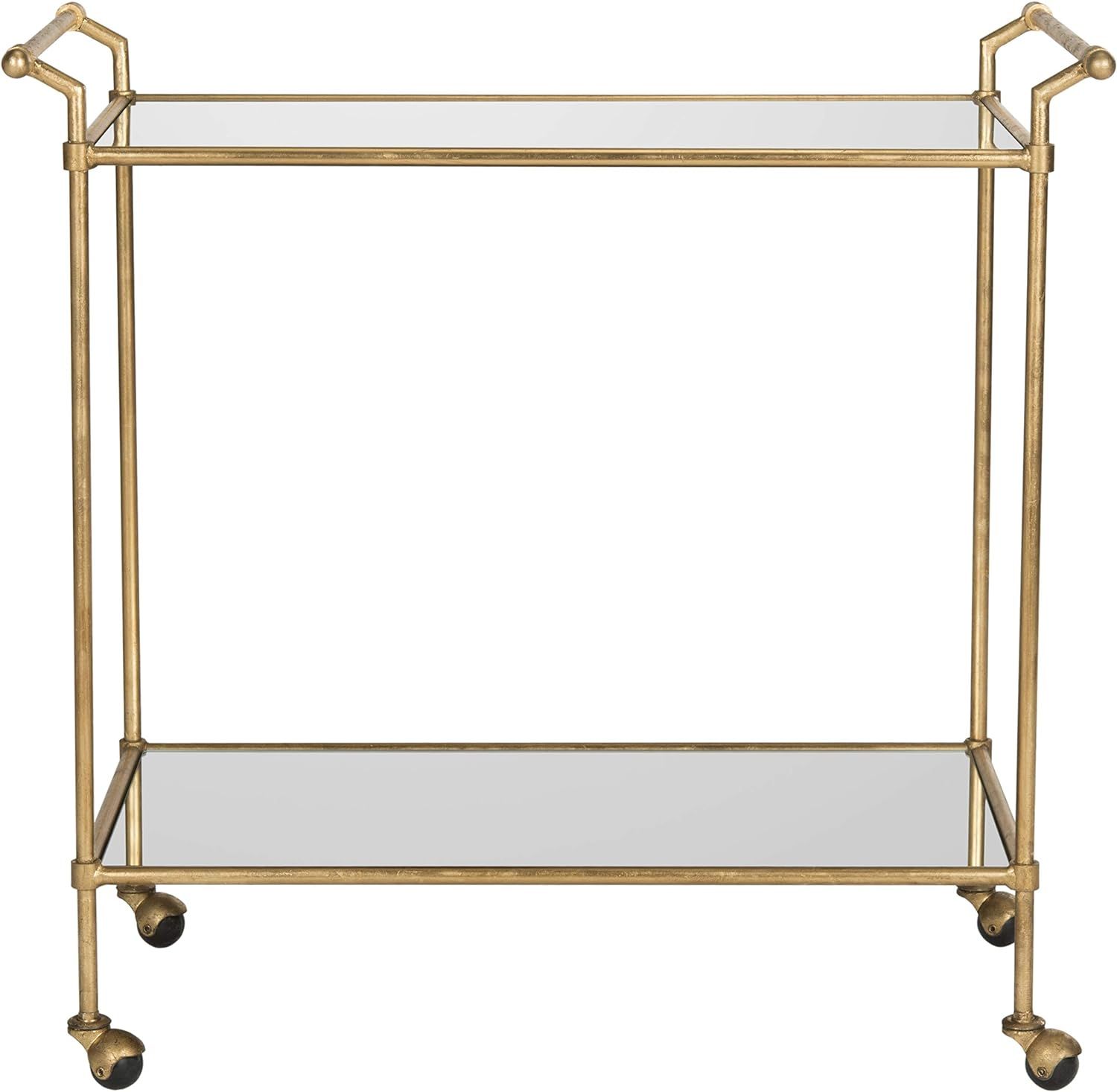 Safavieh Home Collection Felicity Gold Bar Cart | Amazon (US)