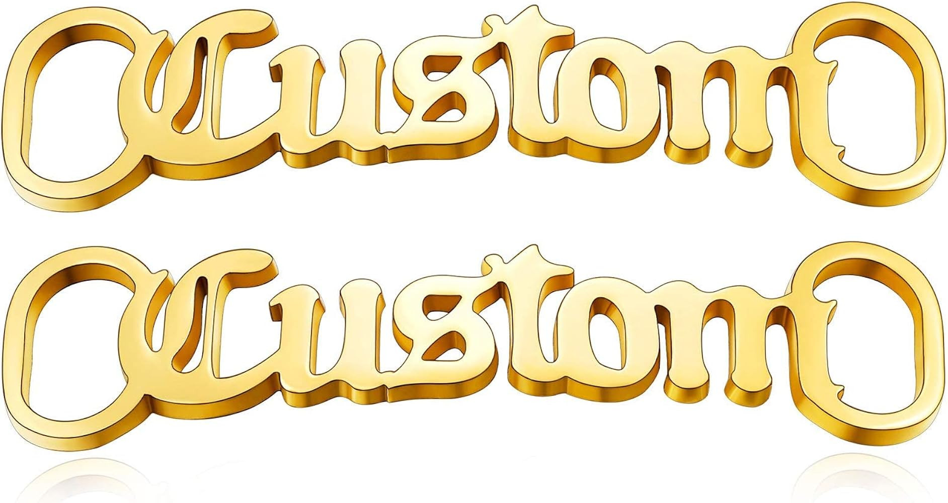 Custom4U Custom Name Shoe Lace Charm Tag for Sneakers 2Pcs | Amazon (US)