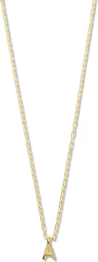Initial Pendant Sterling Silver Paper Clip Chain Necklace | Nordstrom