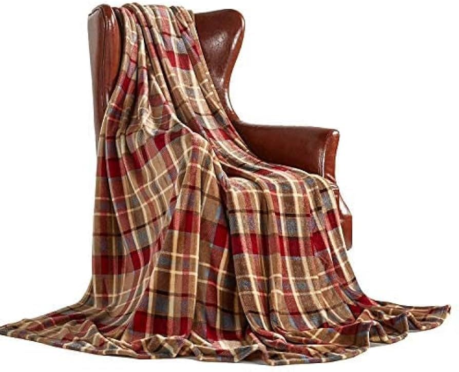 MERRYLIFE Throw Blanket Plaid| Ultra-Plush Soft Colorful Oversized | Decorative Couch Travel Blan... | Amazon (US)