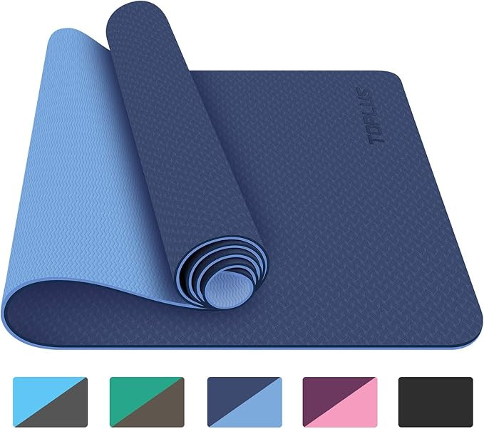 TOPLUS Yoga Mat - Classic 1/4 inch Pro Yoga Mat Eco Friendly Non Slip Fitness Exercise Mat with C... | Amazon (US)