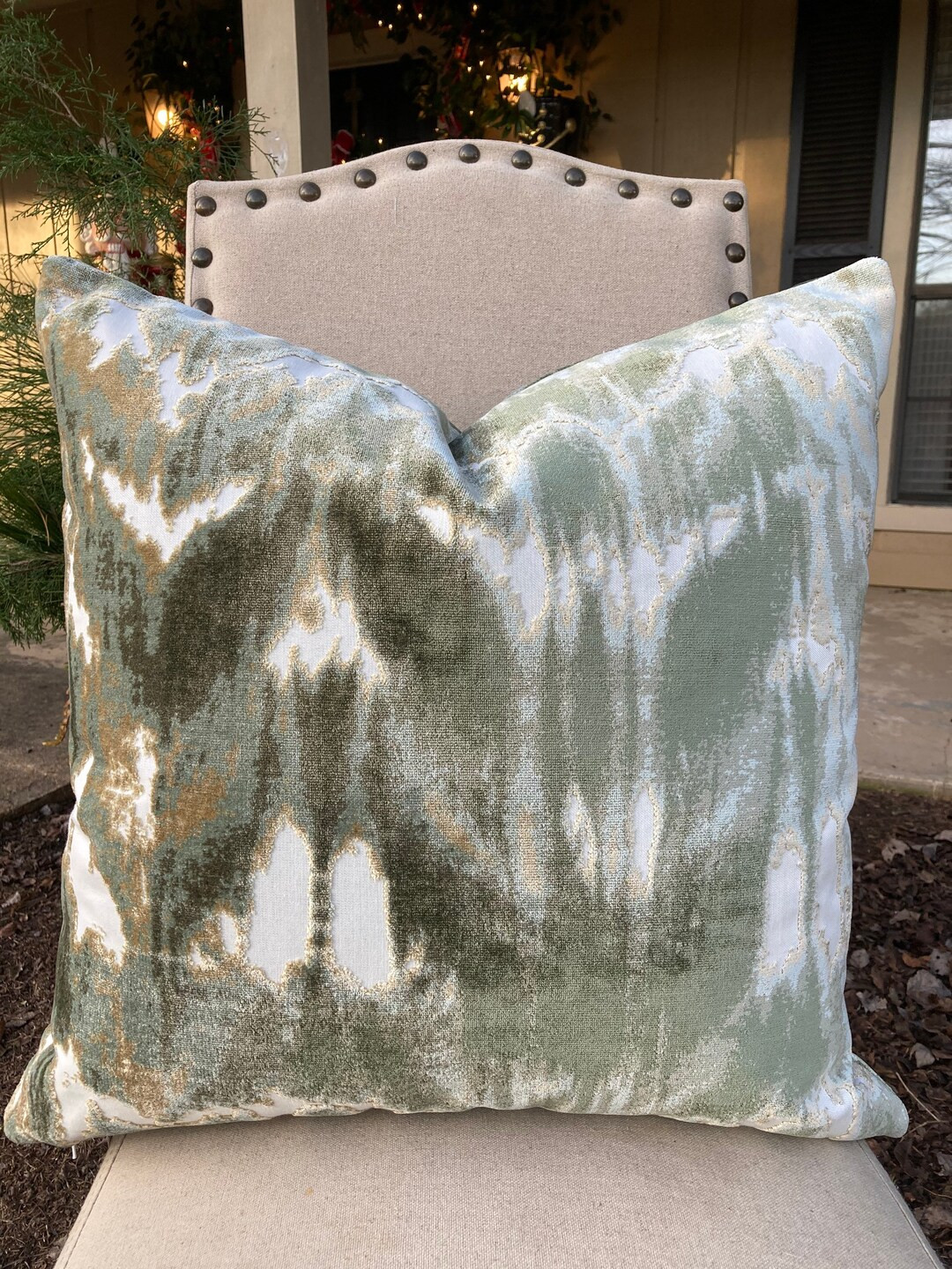 Abstract Green Velvet Pillow Covers // Made to Order - Etsy | Etsy (US)