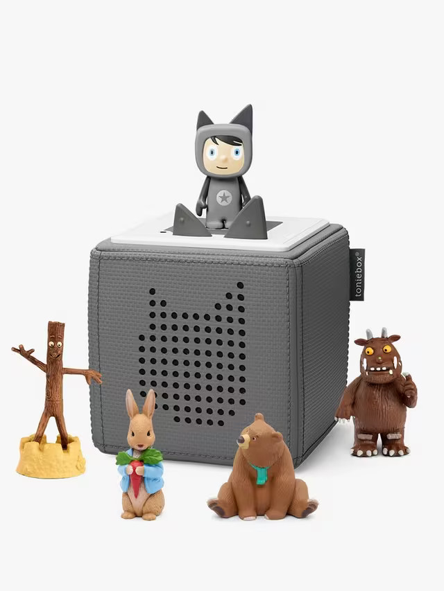 tonies Toniebox Starter Set with 4 Audio Characters Bundle, Grey | John Lewis (UK)