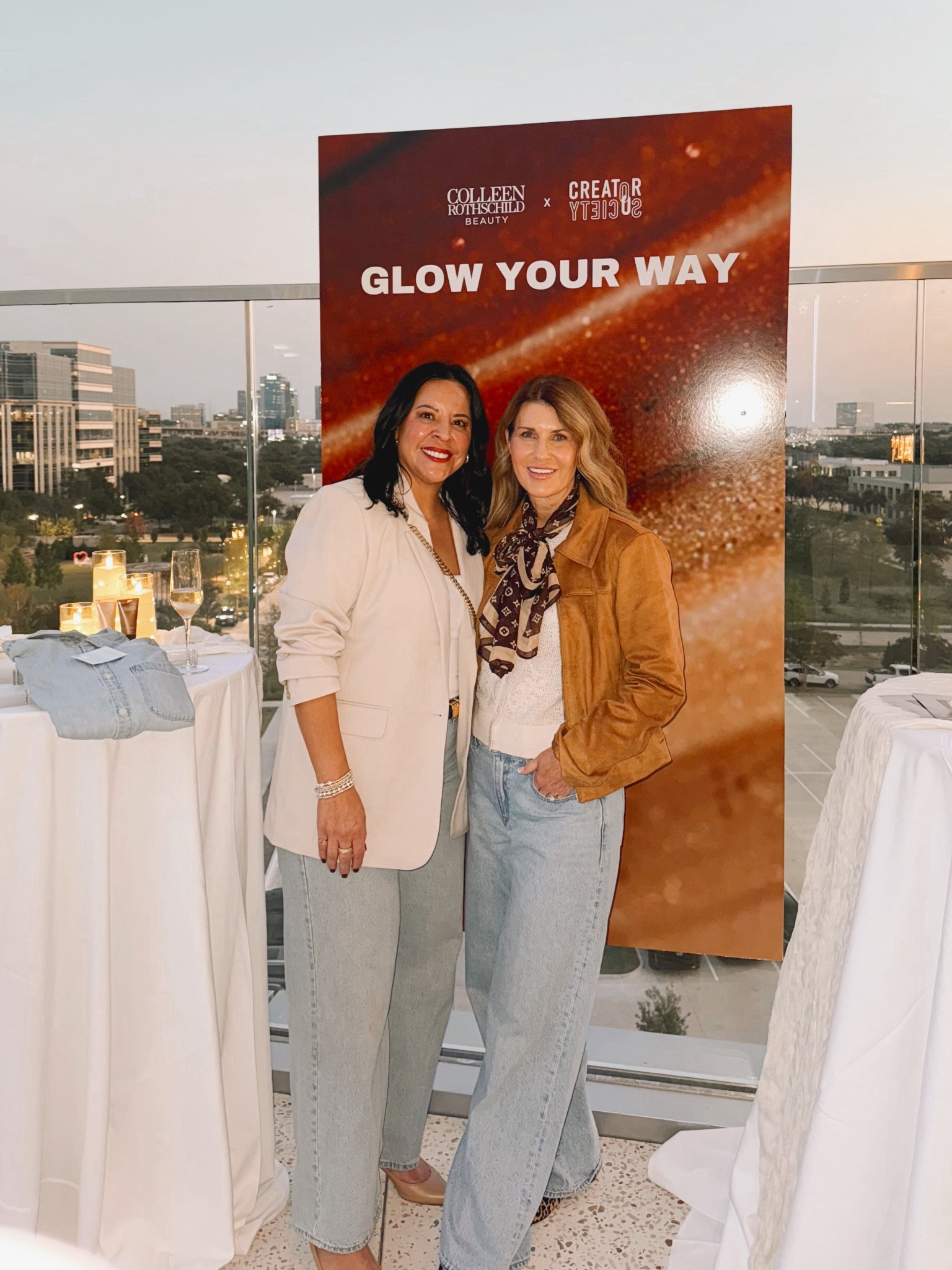 What we wore night one to Abercrombie party and Colleen Rothschild #ltkcon

Sandi- Blazer size large, bodysuit size large, pants size 30 (I’m a size 10), shoes run small so size up 1 size. I’m a 9.5/10 and normally get a 40 but sized up to a 41. 

#LTKStyleTip #LTKOver40 #LTKCon