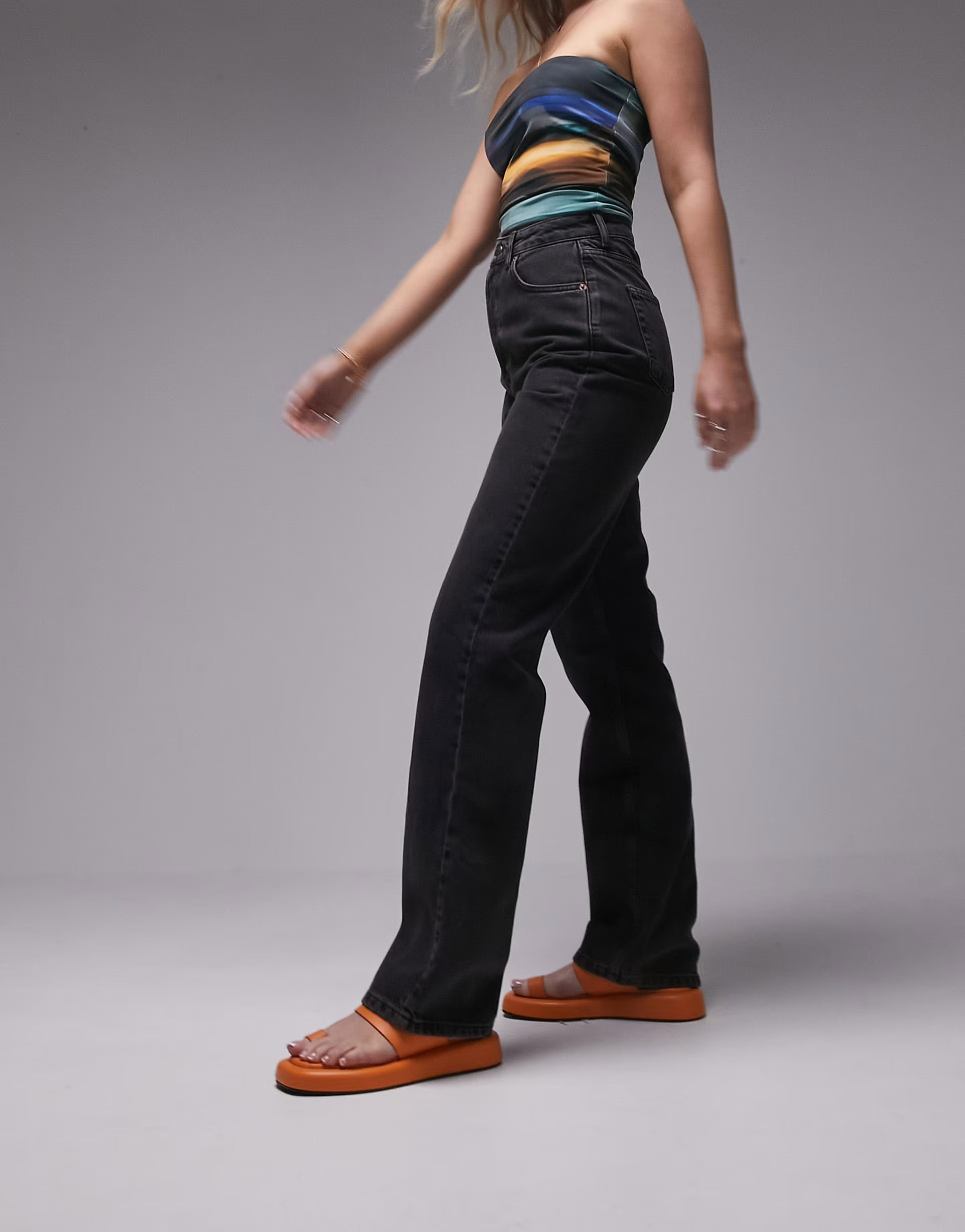 Topshop Hourglass Kort jeans in washed black | ASOS (Global)