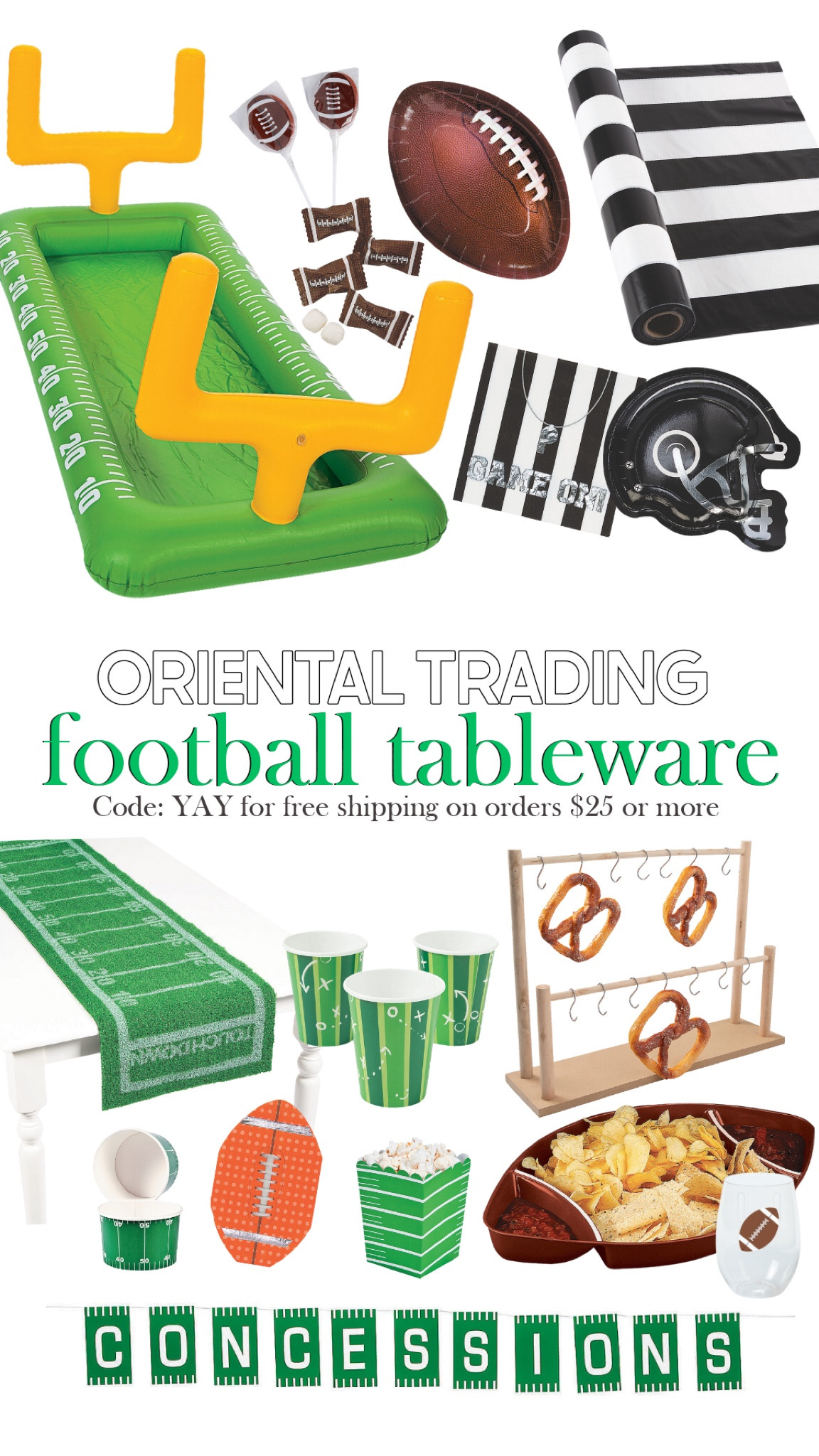 Football party tableware from Oriental Trading for the Big Game.

#LTKSeasonal #LTKparties #LTKGiftGuide