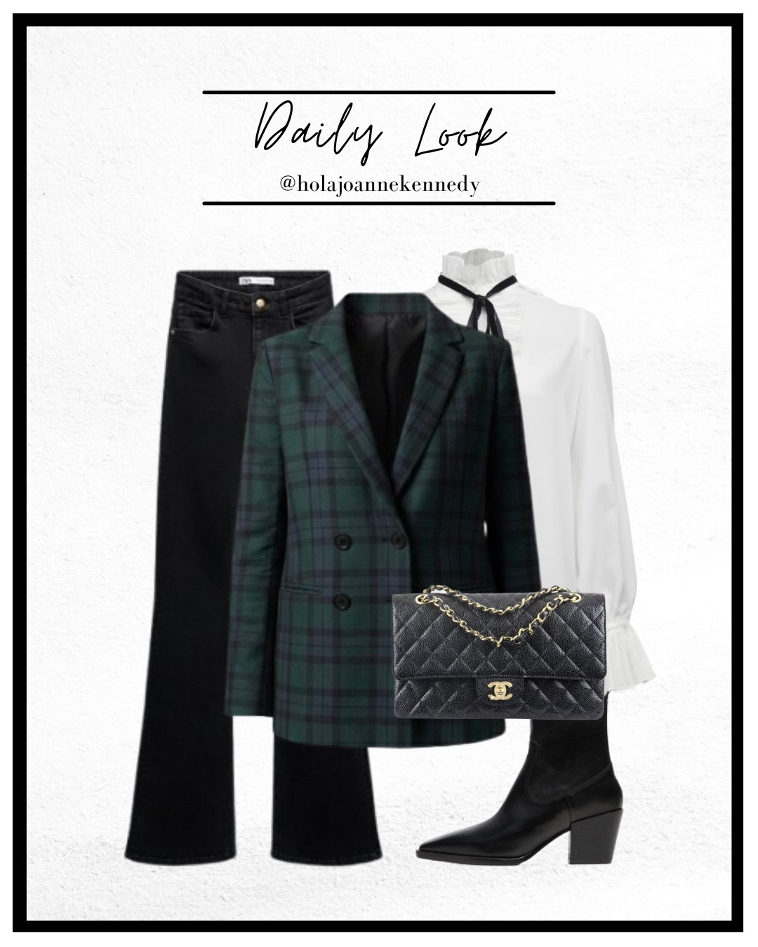 green tartan blazer, Saint and Sofia blazer, festive tartan outfit, Blair Waldorf style, pre Black Friday week, ecommerce life, winter outfit inspo, black flare jeans outfit, ruffle blouse aesthetic, tie neck blouse, autumn winter fashion, chic workwear look, Friday outfit ideas, classic winter style, UK fashion creator, elegant winter outfit, festive workwear look 

#LTKworkwear #LTKfestive #LTKstyletip