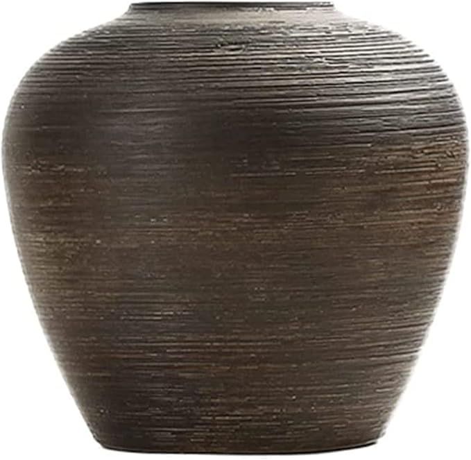 HH-CC Sculpture Vase Vase Desktop Ceramic Flower Retro Style Clay Pot Tea Table Flower Pot Small ... | Amazon (US)
