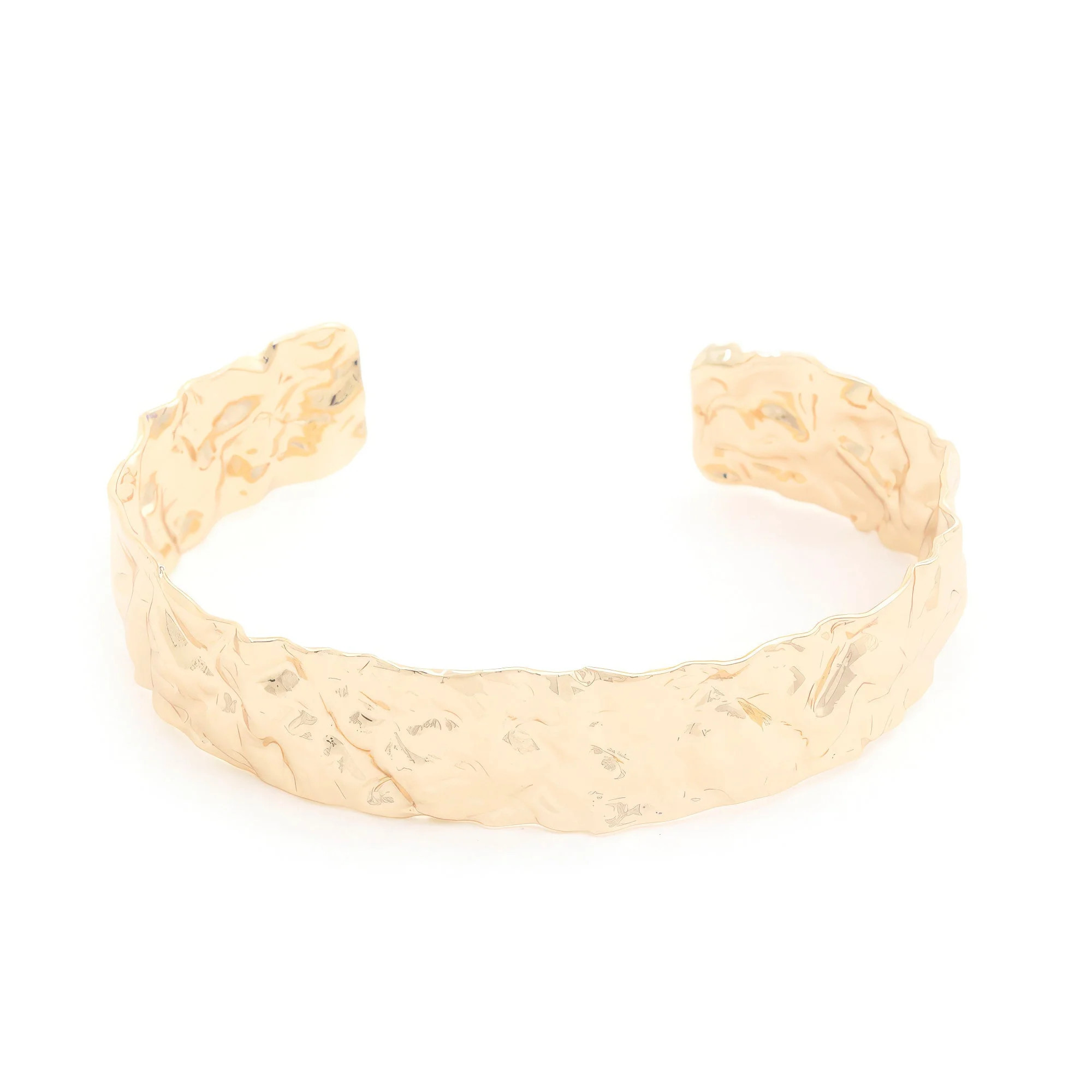 FASHNZFAB Women's Hammered Metal Cuff Bracelet | Shop Simon