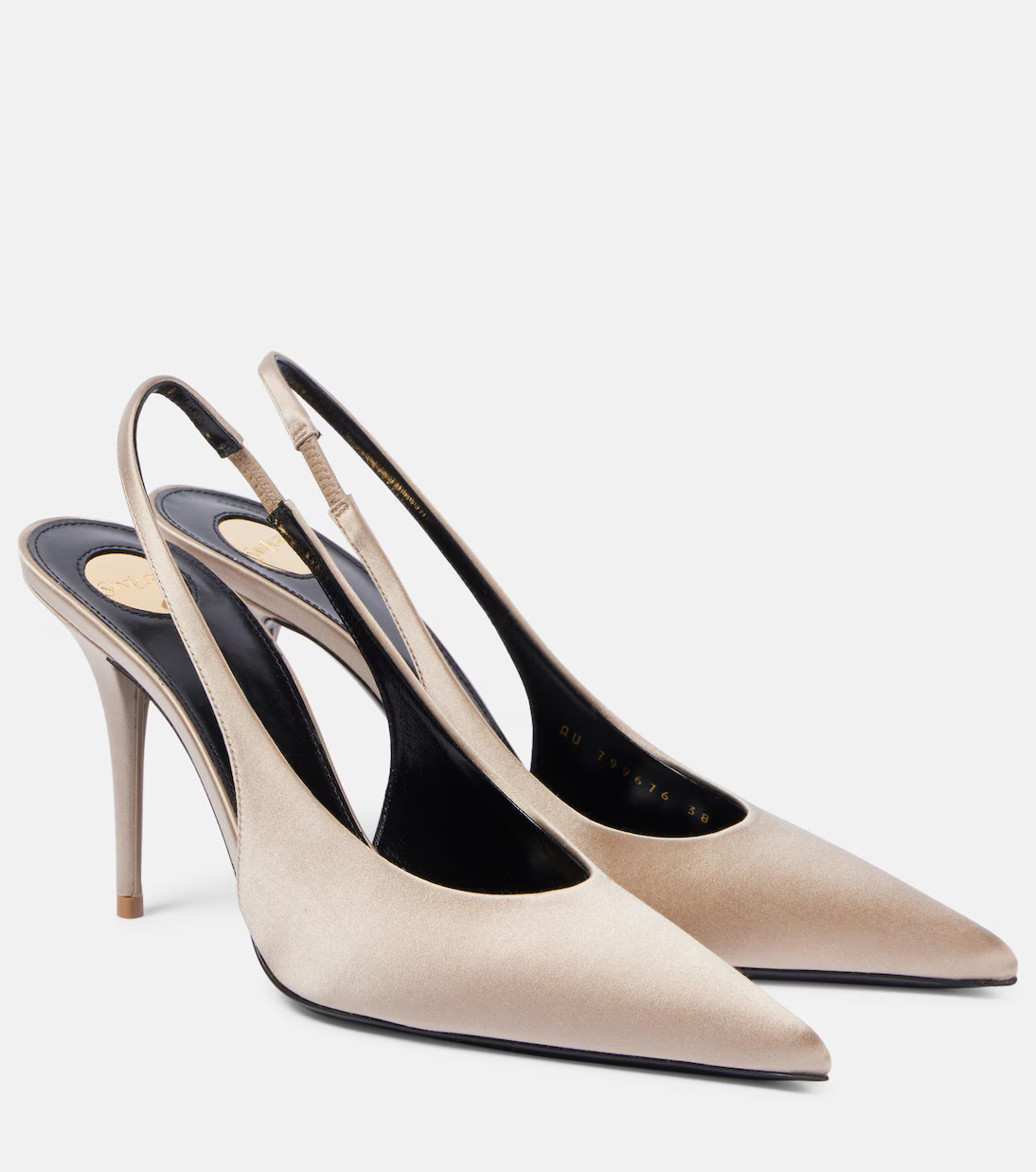 Norma 90 satin crêpe slingback pumps | Mytheresa (US/CA)