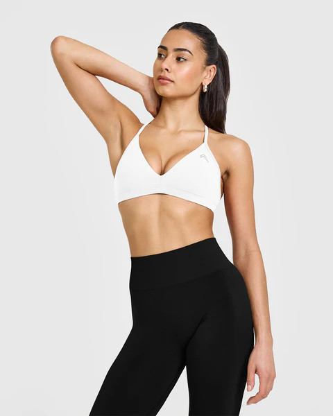 EasyLift™ Ultra Minimal V Neck Bralette 
 White | Oner Active (UK / US)