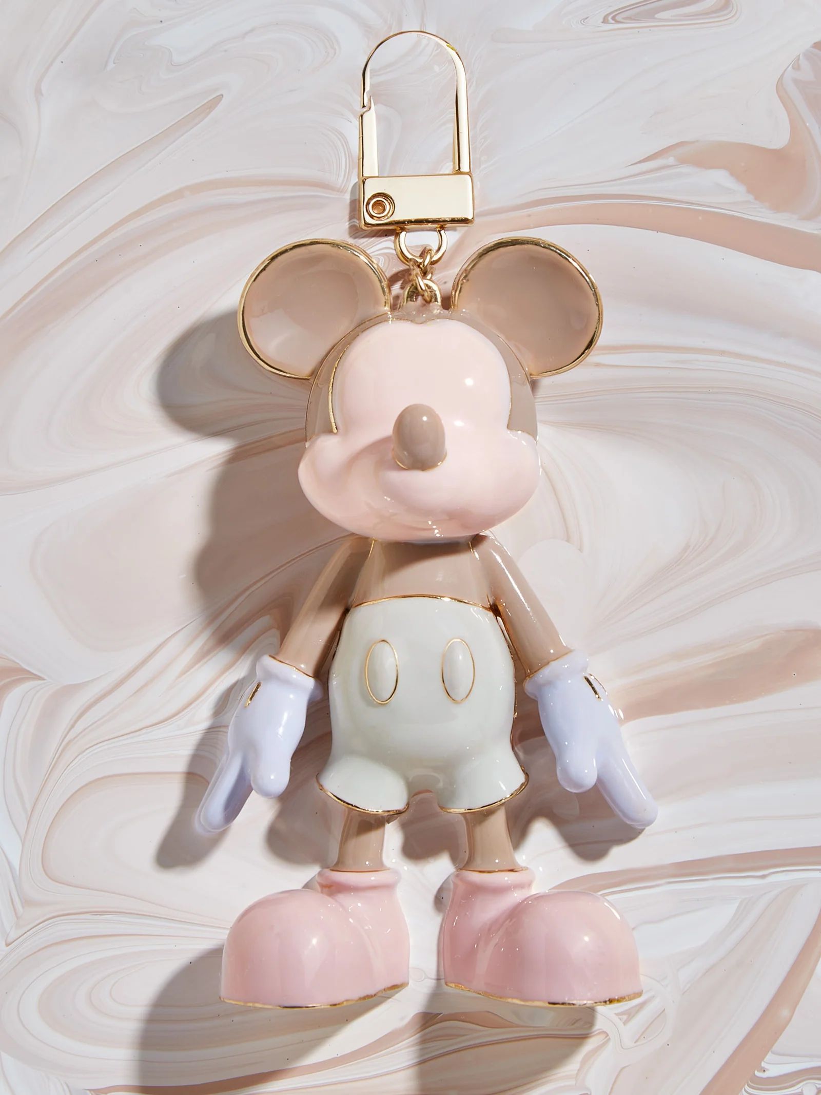 Mickey Mouse Disney Bag Charm - Neutral Colorblock | BaubleBar (US)