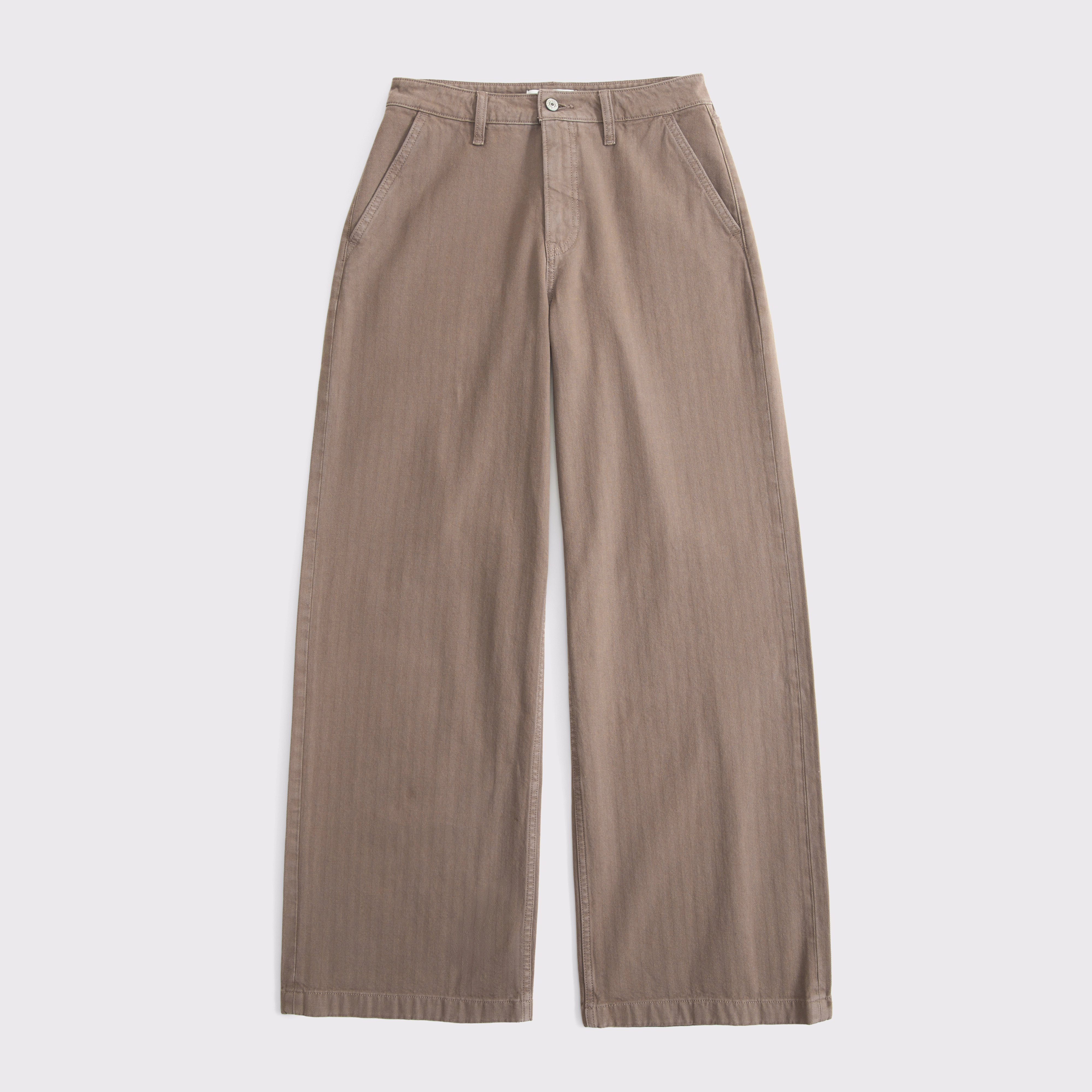 Curve Love High Rise Wide Leg Trouser Jean | Abercrombie & Fitch (US)