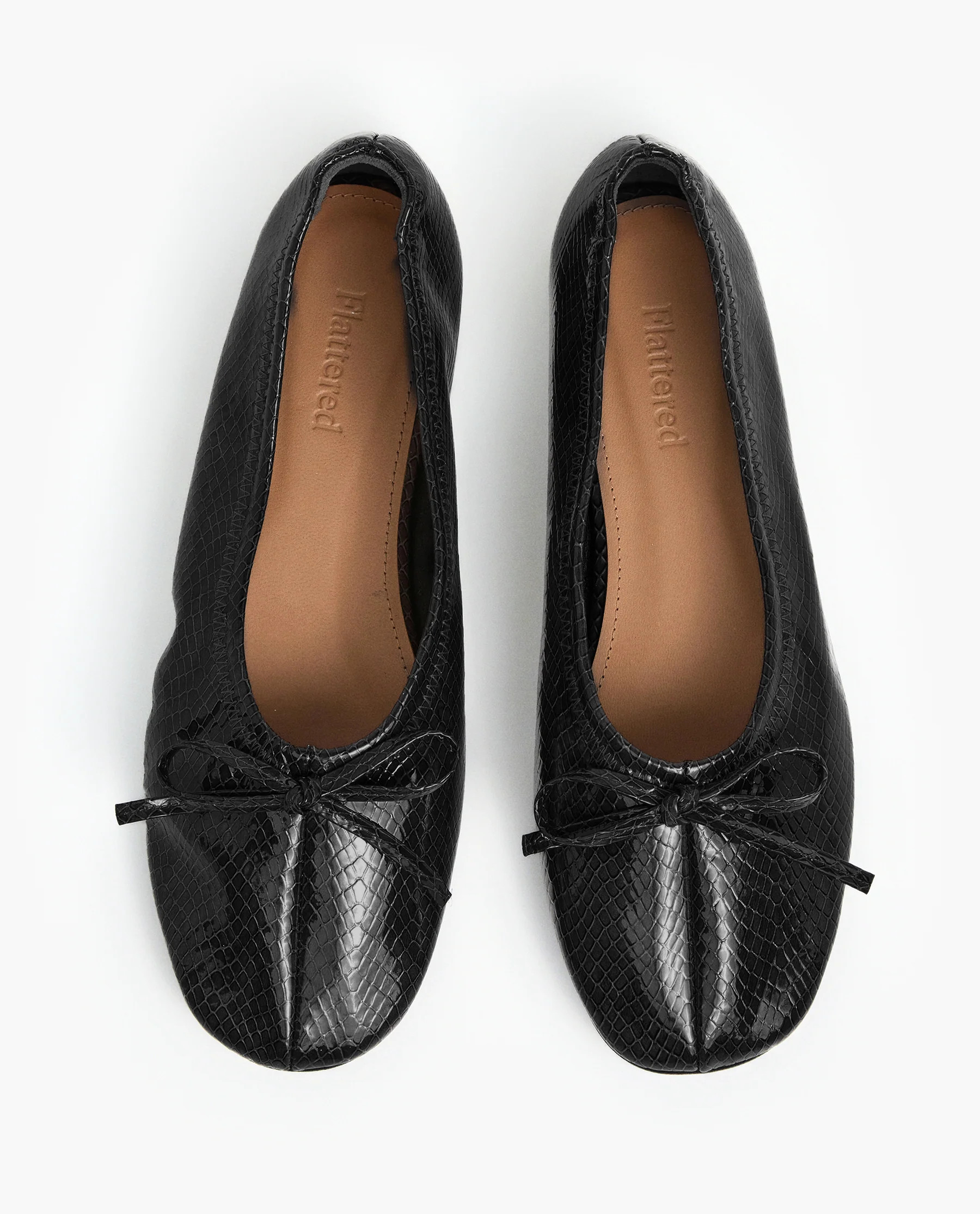 Blaise Leather Black Snake Embossed | Flattered