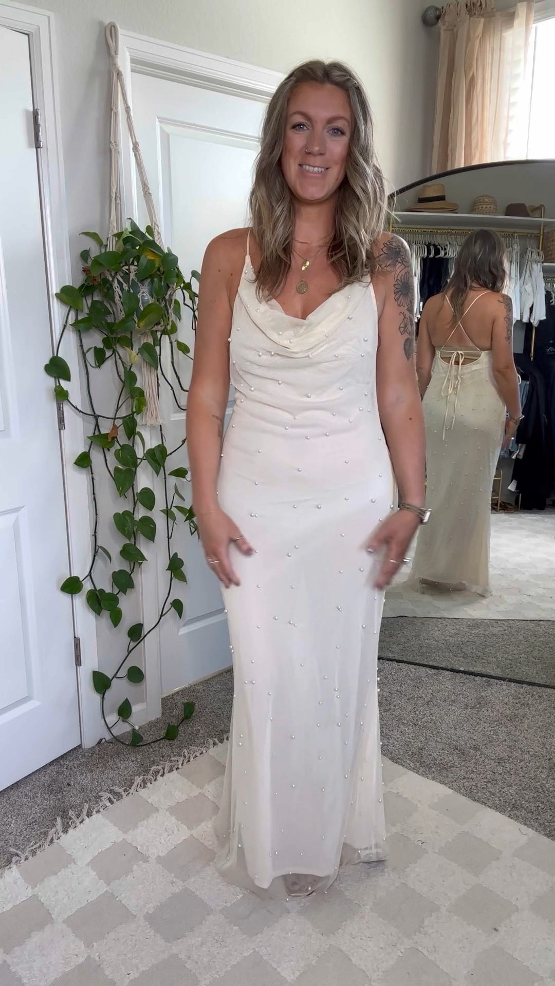 What I brought but didn’t wear for “frosted glam” cocktail party. Would be perfect for a bride to be and is tall girl approved! Wearing a size 10 

#LTKMidsize #LTKWedding #LTKParties