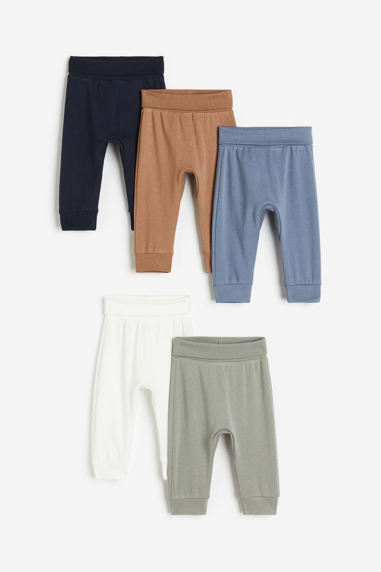 5-pack Cotton Pants - Dark blue/blue - Kids | H&M US | H&M (US + CA)
