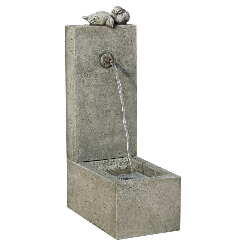 18" Bird Element Fountain, Alpine Stone | One Kings Lane