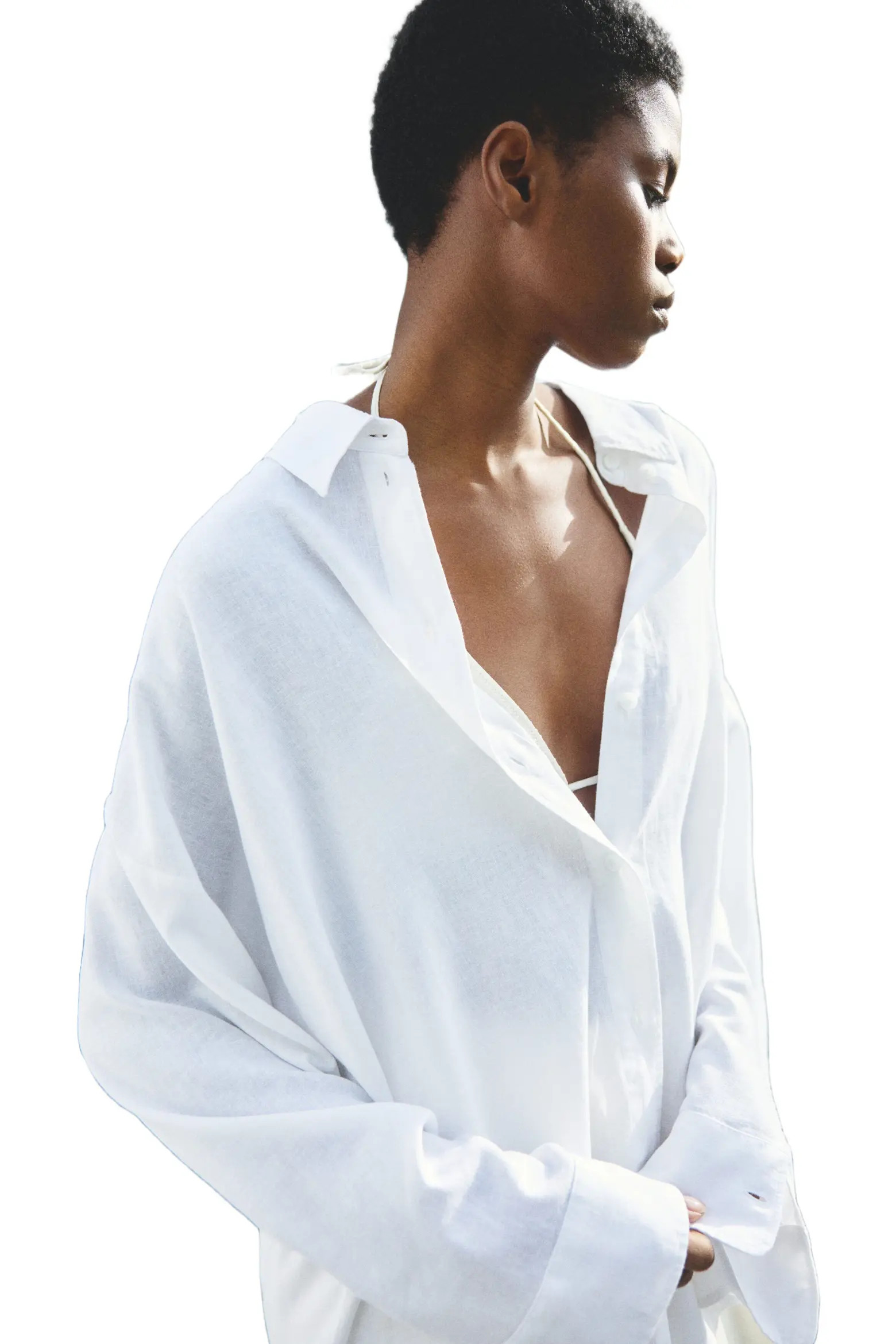 Dolman-sleeved Linen-blend Shirt (Women) | Nordstrom | Nordstrom