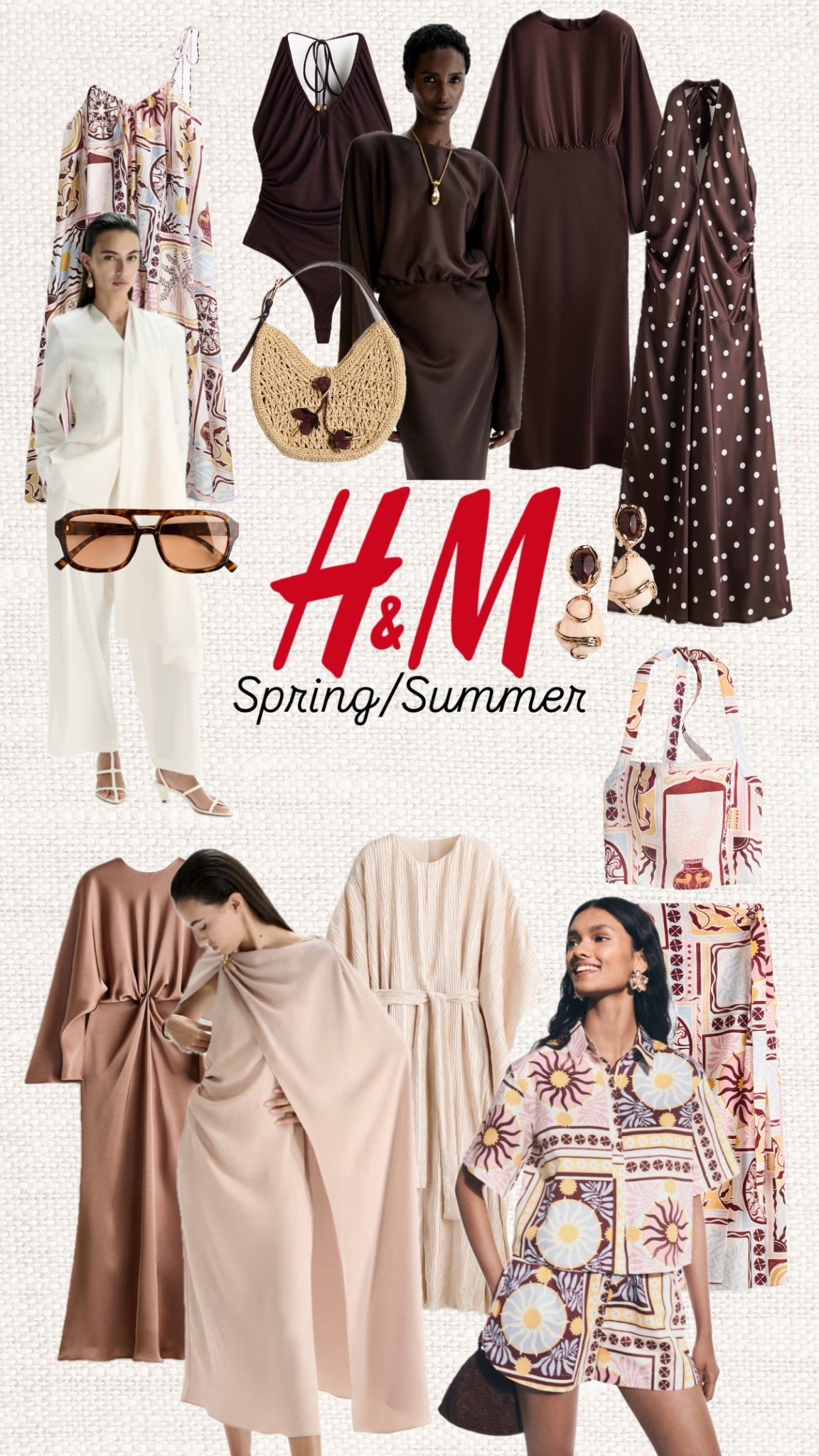 Spring/Summer at H&M but make it rich neutrals + soft statement prints 🤎✨ Just launched in the US but hopefully soon in Europe too!!

Like this post to save it to your favourite folder and come back later to shop.

H&M spring summer, chocolate brown dress, satin midi dress, draped dress, polka dot maxi dress, neutral co ord set, printed summer set, cream tailored suit, woven straw bag, gold statement earrings, oversized sunglasses, beige kaftan dress, brown bodysuit, capsule wardrobe, summer capsule, rich mom style, quiet luxury outfit, European summer outfit, elegant summer look, minimal chic style

#LTKSeasonal #LTKTravel
