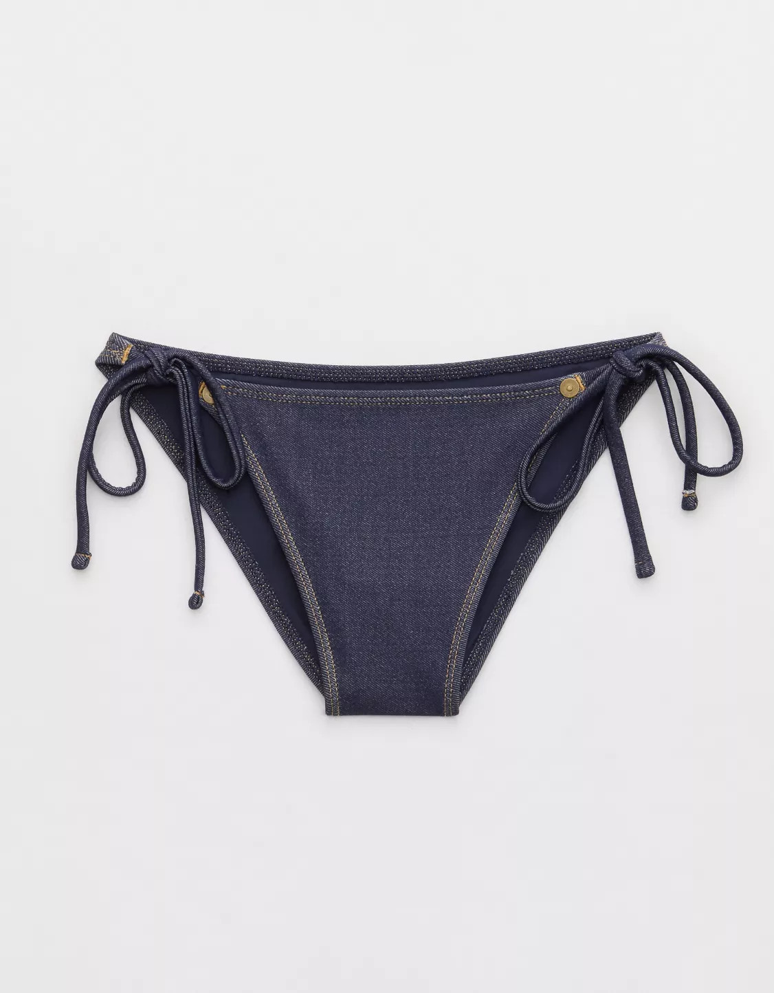 Aerie Denim Cheekiest Tie Bikini Bottom | Aerie