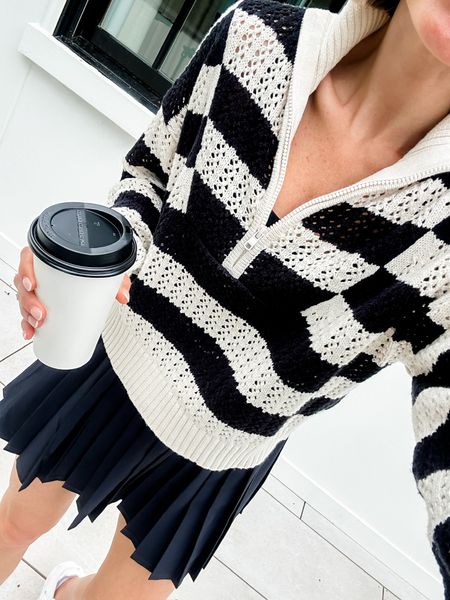 A cute casual outfit to go get coffee in! This lightweight sweater is perfect for the summer - I sized up to a small! Wearing extra small in the active dress! 

Loverly Grey, Target finds, active wear 

#LTKFindsUnder50 #LTKStyleTip #LTKSeasonal