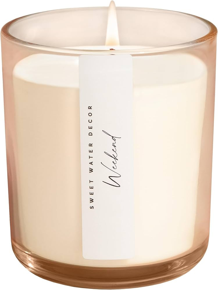 Sweet Water Decor Weekend Scented Soy Candles – Citrus, Grapefruit, Sage, Lavender, Amber – C... | Amazon (US)