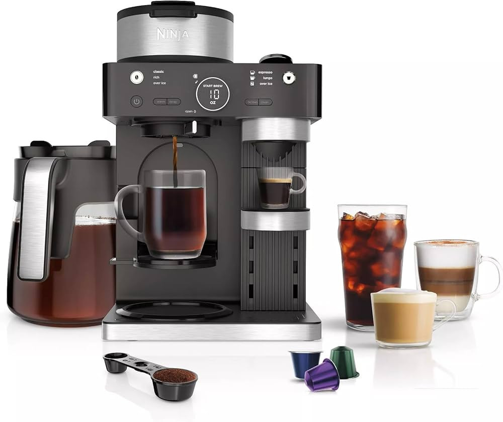 Ninja CFN601 Espresso & Coffee Barista System, Single-Serve Coffee & Compatible with Nespresso Ca... | Amazon (US)