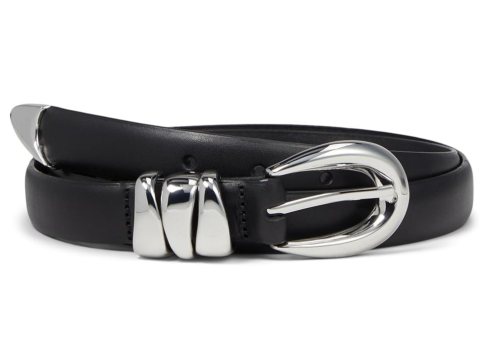 Madewell Triple Metal Keeper Belt (True Black) Women's Belts | Zappos
