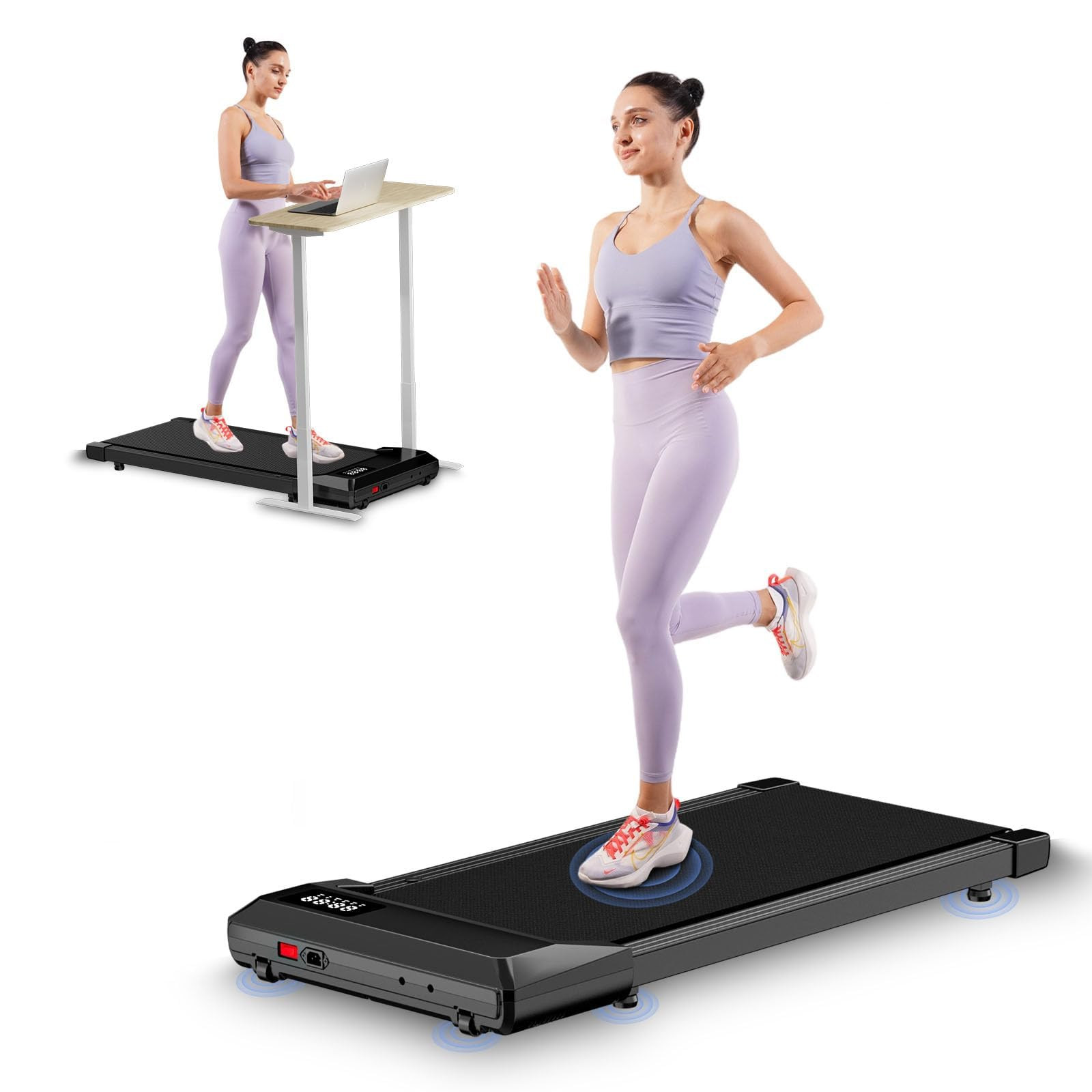 Superun Walking Pad, Under Desk Treadmill for Home Office, LED Display, 2.5 HP Quiet Walking Jogg... | Amazon (US)