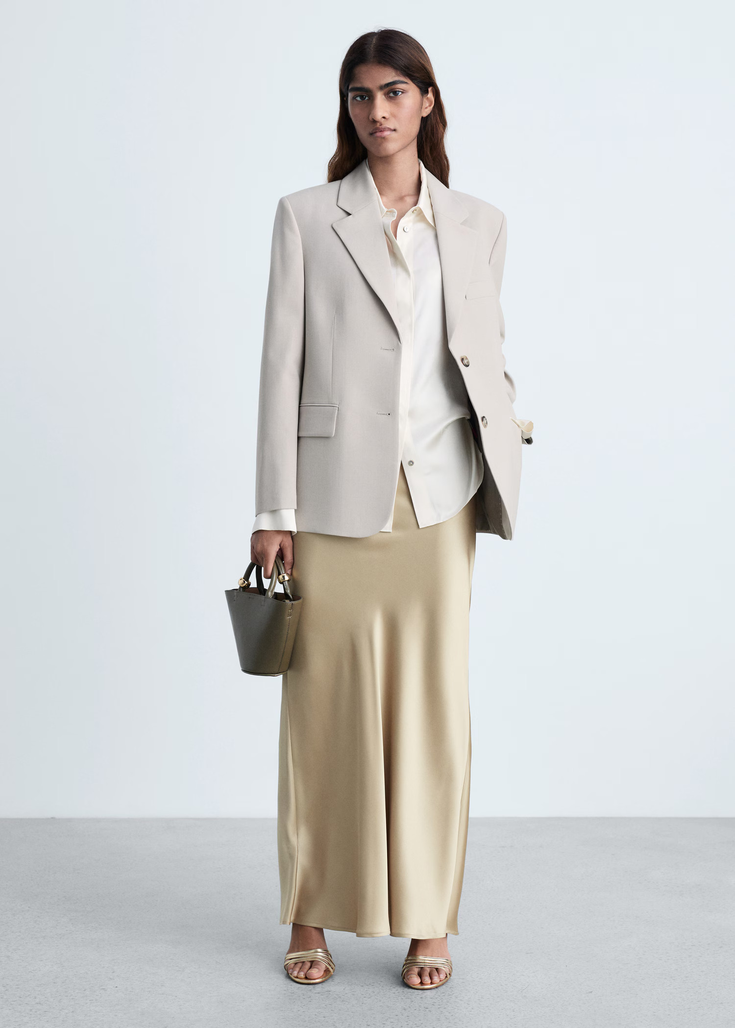 Satin long skirt - Women | MANGO United Kingdom | MANGO (UK)