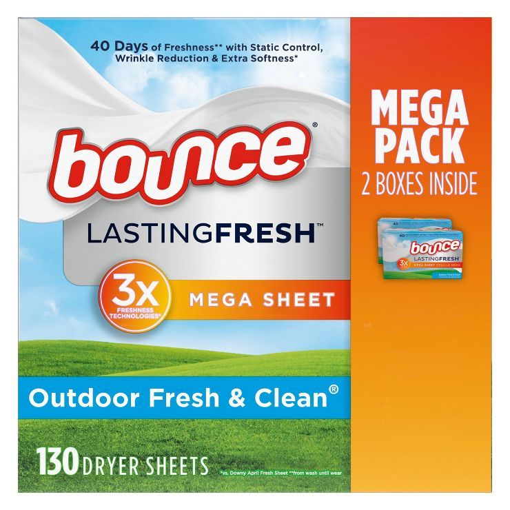 Bounce Lasting Fresh Mega Dryer Sheets - Outdoor Fresh | Target