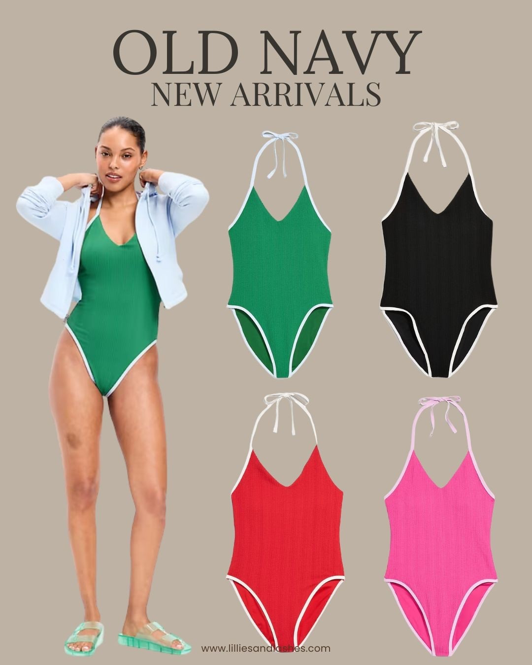 New one piece swimsuit at Old Navy

Love the piping detail on these. 
Removable pads
Textured, built in sun protection


#LTKSwim #LTKSaleAlert