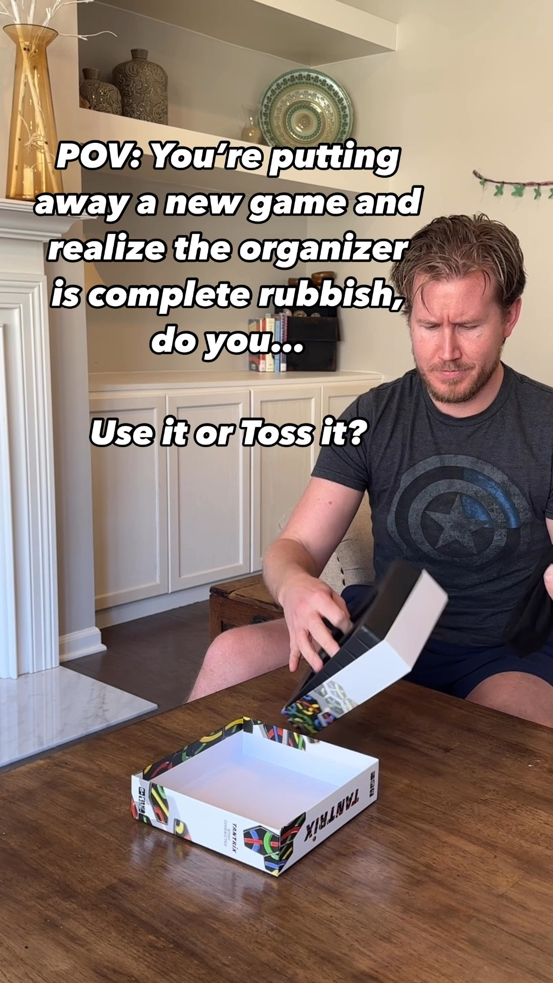 There is no wrong answer, but come on…

Tantrix is a fun tile puzzle that can be played 3 ways. As a solo, in realtime as a speed game or as a standard turn based game.

In each mode you’ll need to connect pieces so they fit and match perfectly.

Do you enjoy a good puzzly challenge?