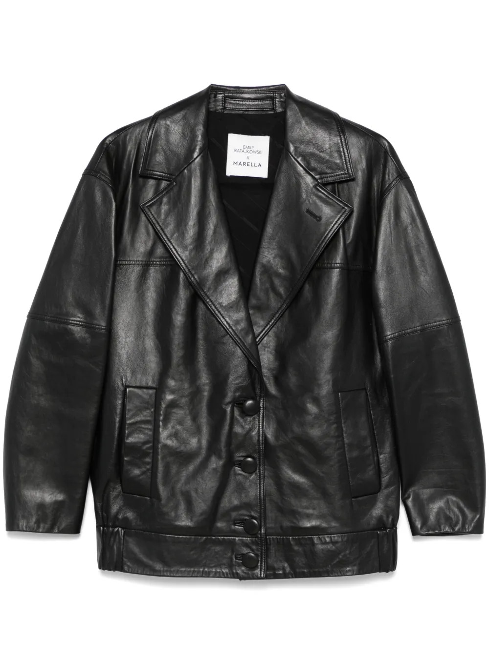 Marella x Emily Ratajkowski Bomber Blazer | Black | FARFETCH | Farfetch Global