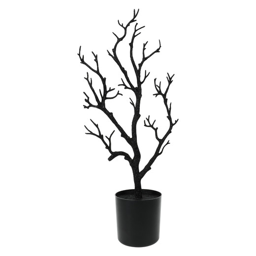 black glitter tree halloween decor | Five Below