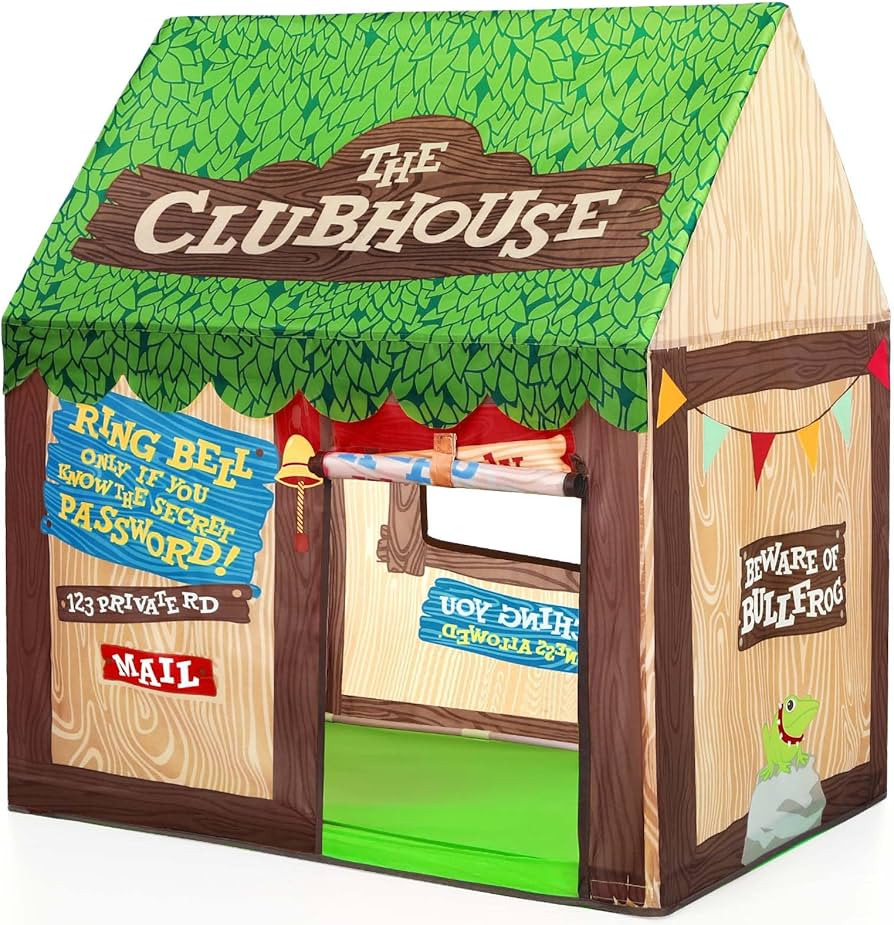 SweHouse Kids Play Tent Indoor: Clubhouse Tent for Kids with Roll-up Door and Windows for Outdoor... | Amazon (US)