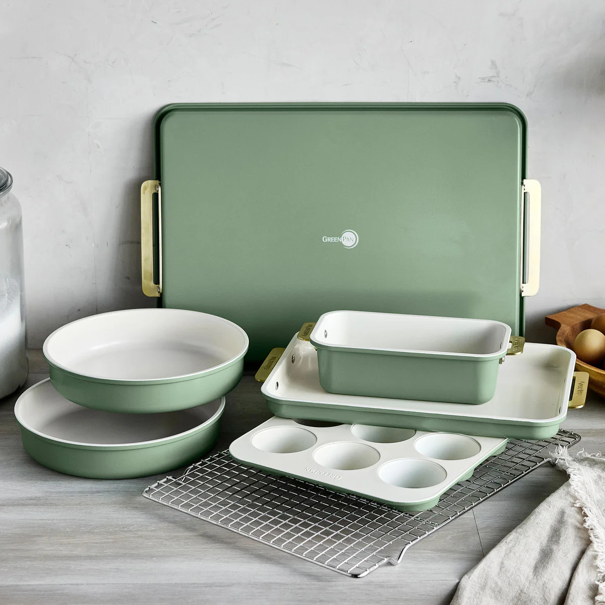Reserve Bakeware 8-Piece Set | Sage | GreenPan