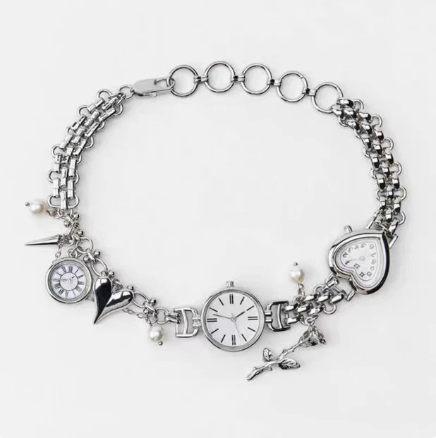 ZARA NEW WOMAN WATCH CHARM NECKLACE SILVER  2025 New | eBay US