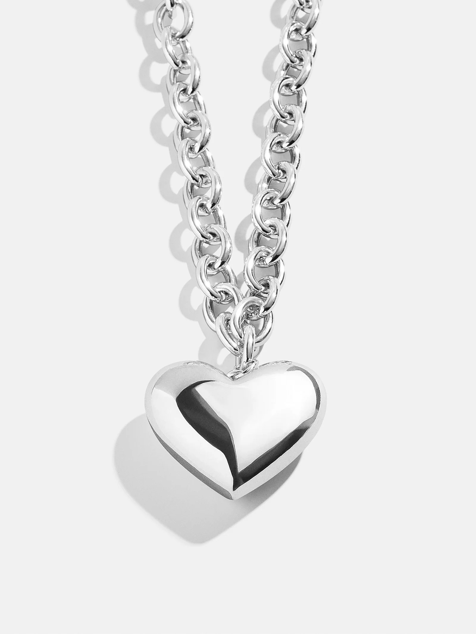Millie Bubble Heart Necklace - Silver | BaubleBar